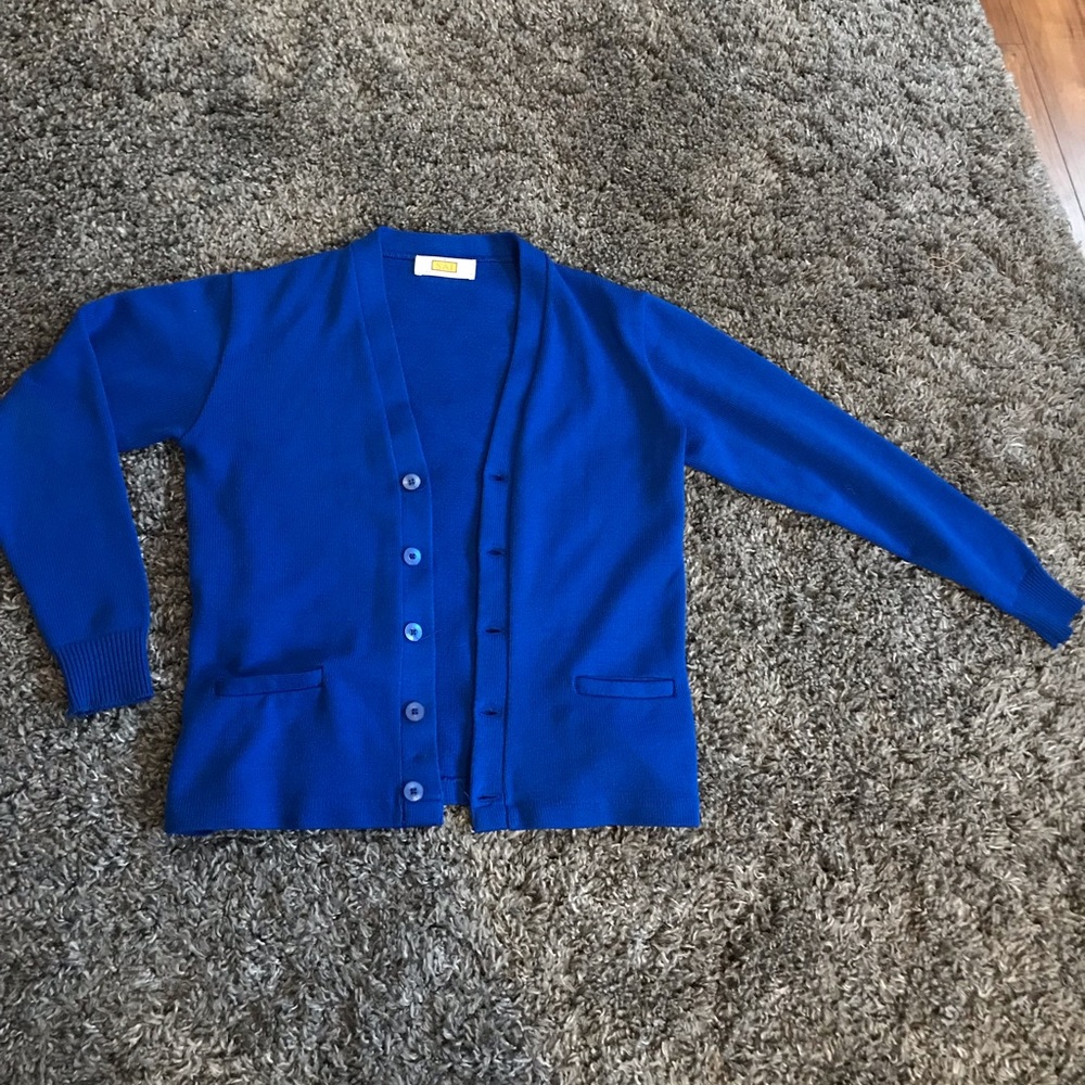 Blue cardigan